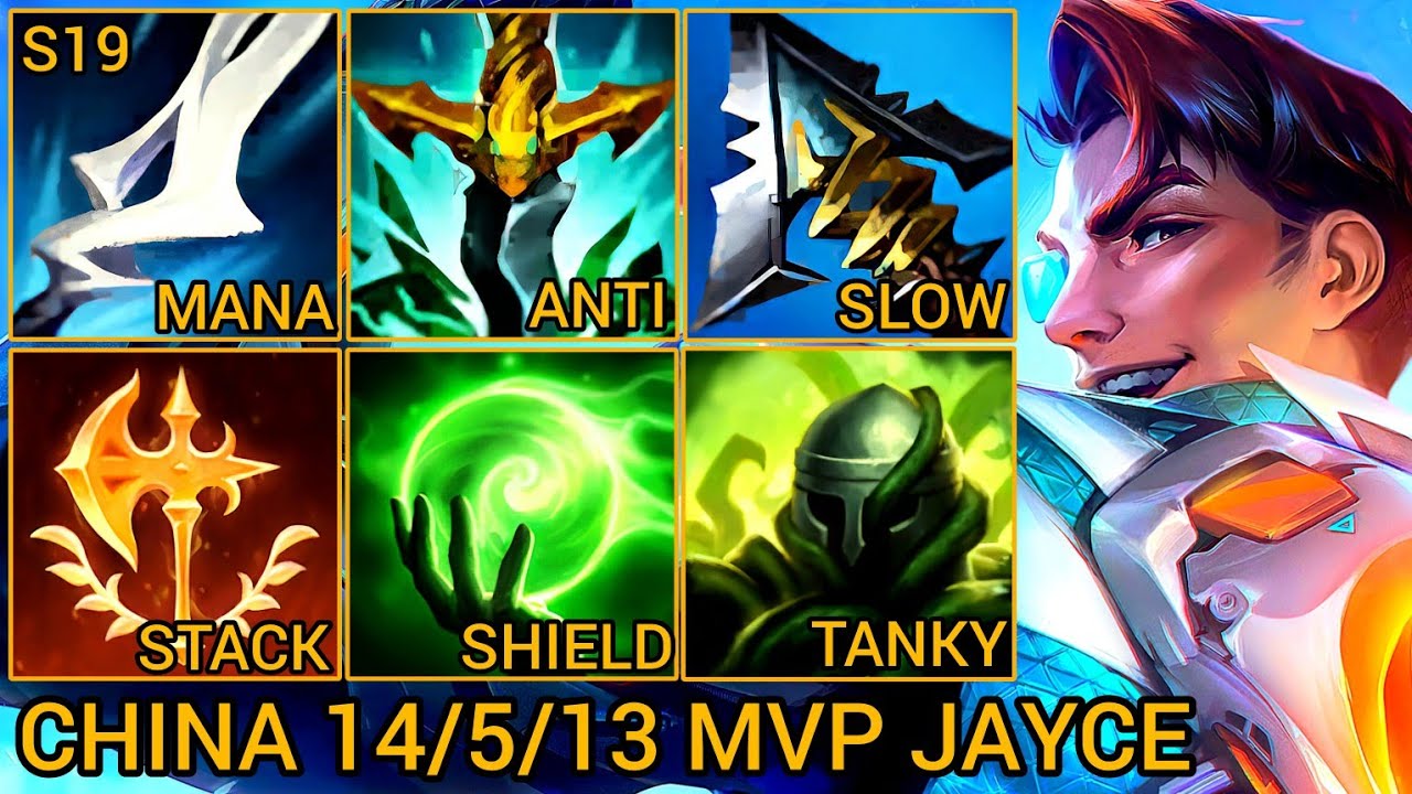 Jayce MVP Baron Lane 14/5/13 - China Wild Rift New Build & Runes By Tiarty