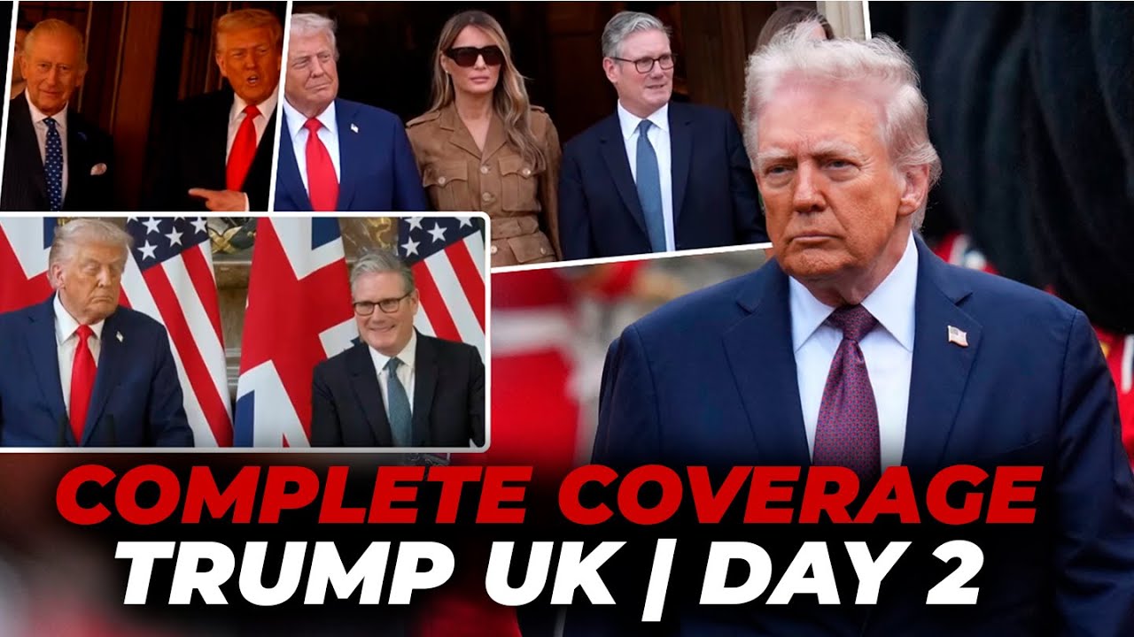 FULL FOOTAGE of DAY 2 | TRUMP and MELANIA in the UK | KING CHARLES, Starmer, press & Parachute Show