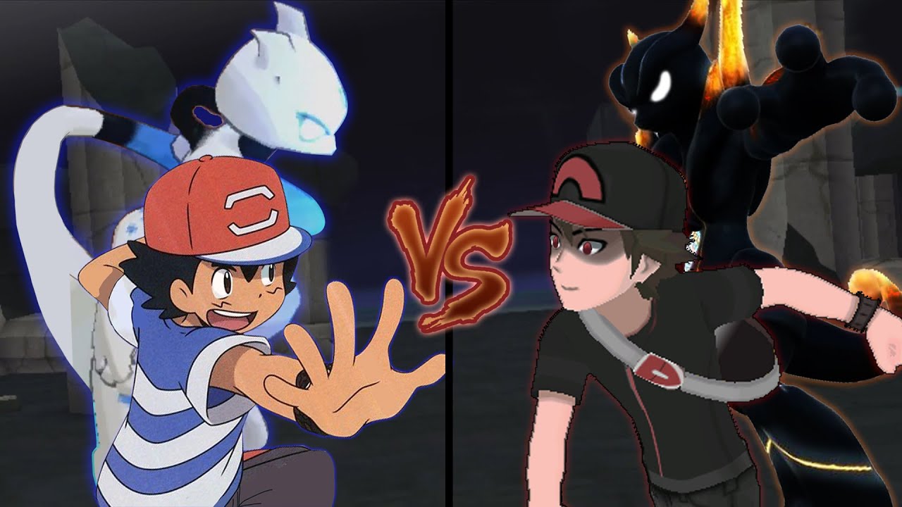 Pokemon Legendary Battle: Celestial Mewtwo Vs Shadow Mewtwo (Ash Vs Dark Red )
