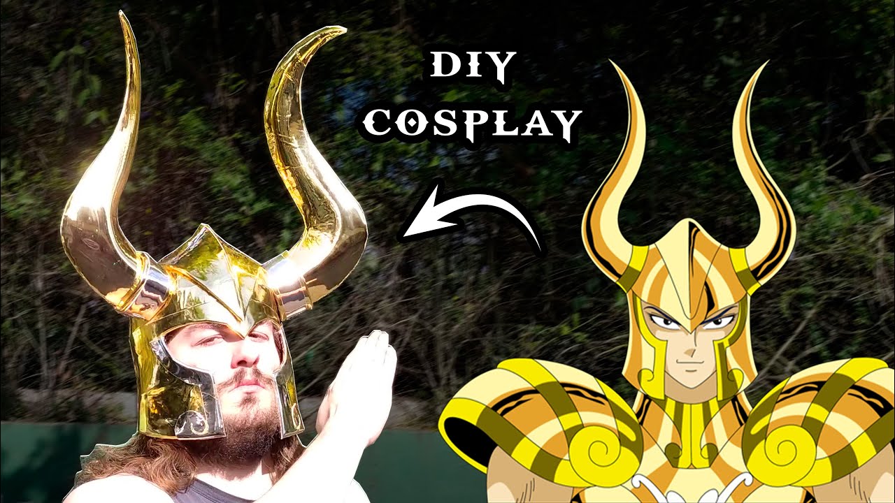 ELMO SHURA DE CAPRICÓRNIO COM TPU METÁLICO / SAINT SEIYA COSPLAY HELMET DIY TUTORIAL