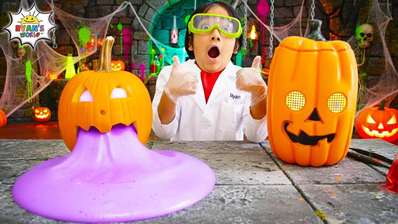 Ryan's Favorite Pumpkin Halloween Experiments! DIY Kid's Science!