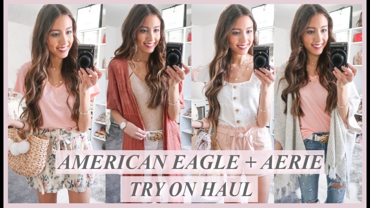 AMERICAN EAGLE + AERIE TRY ON HAUL | SPRING CLOTHING HAUL 2019