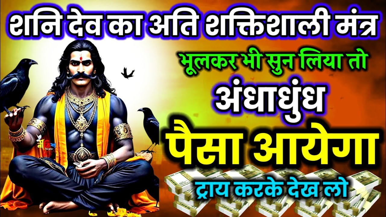 🤑📱आज गलती से भी सुन लिया तो अंधाधुंध 💸 पैसा 💰 आयेगा। powerful money mantra #shanidev #mantrashikshaa