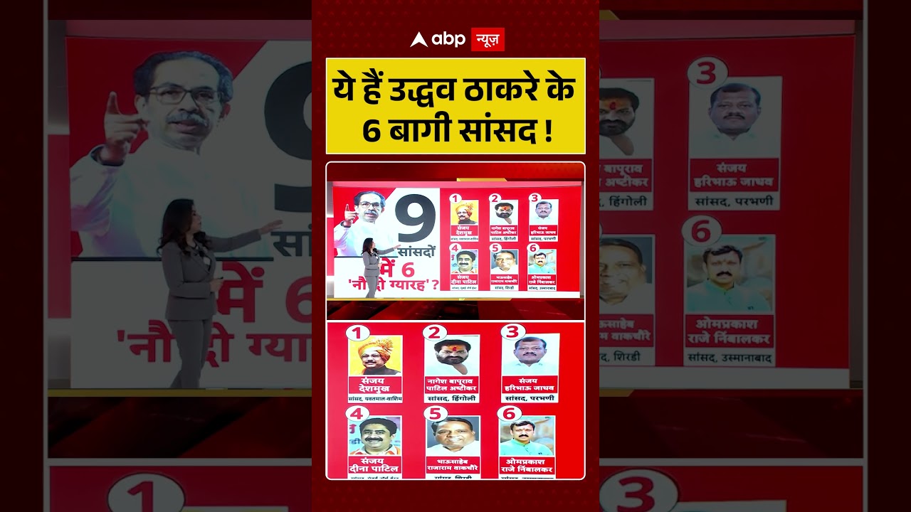 Maharashtra Politics : ये हैं Uddhav Thackeray के 6 बागी सांसद ! | #ytshorts #viral #shivsena