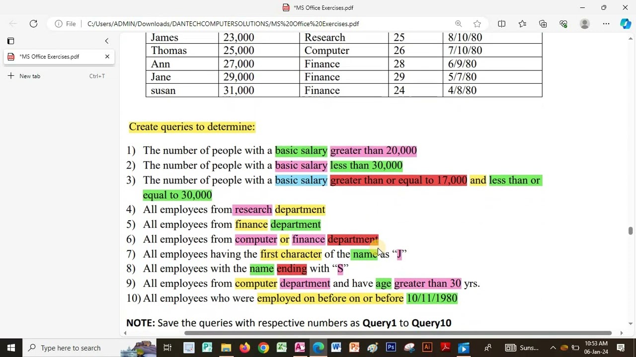 Microsoft Access Database Exercise 5 by Daniel Maundu