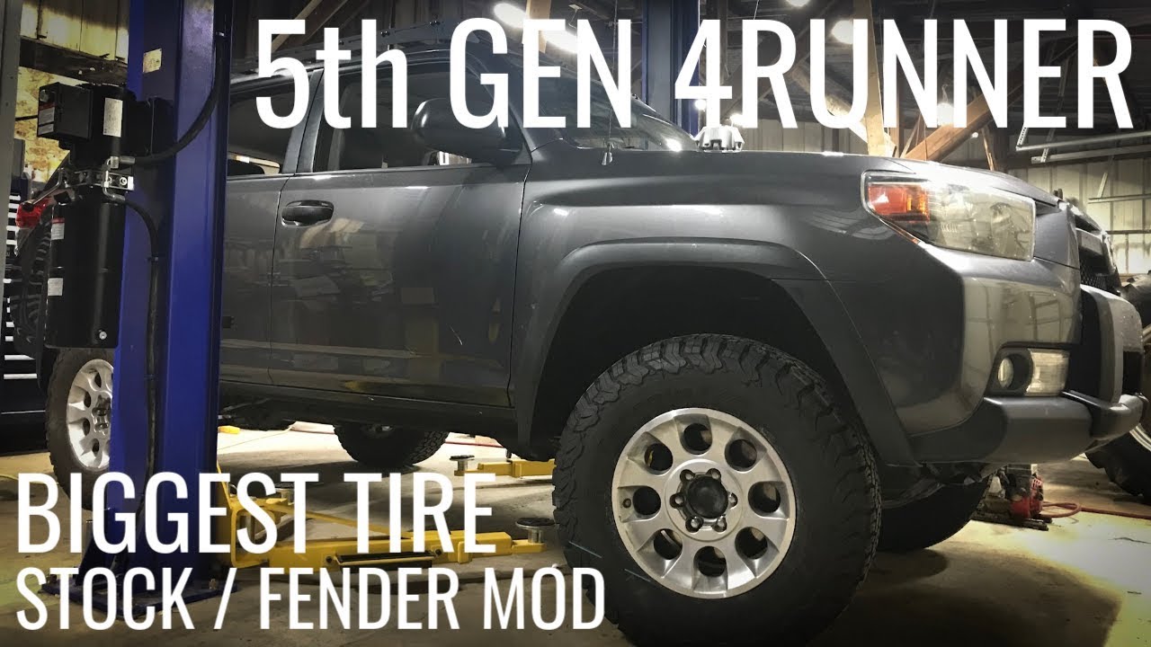5th gen 4Runner biggest tire - fender liner mod