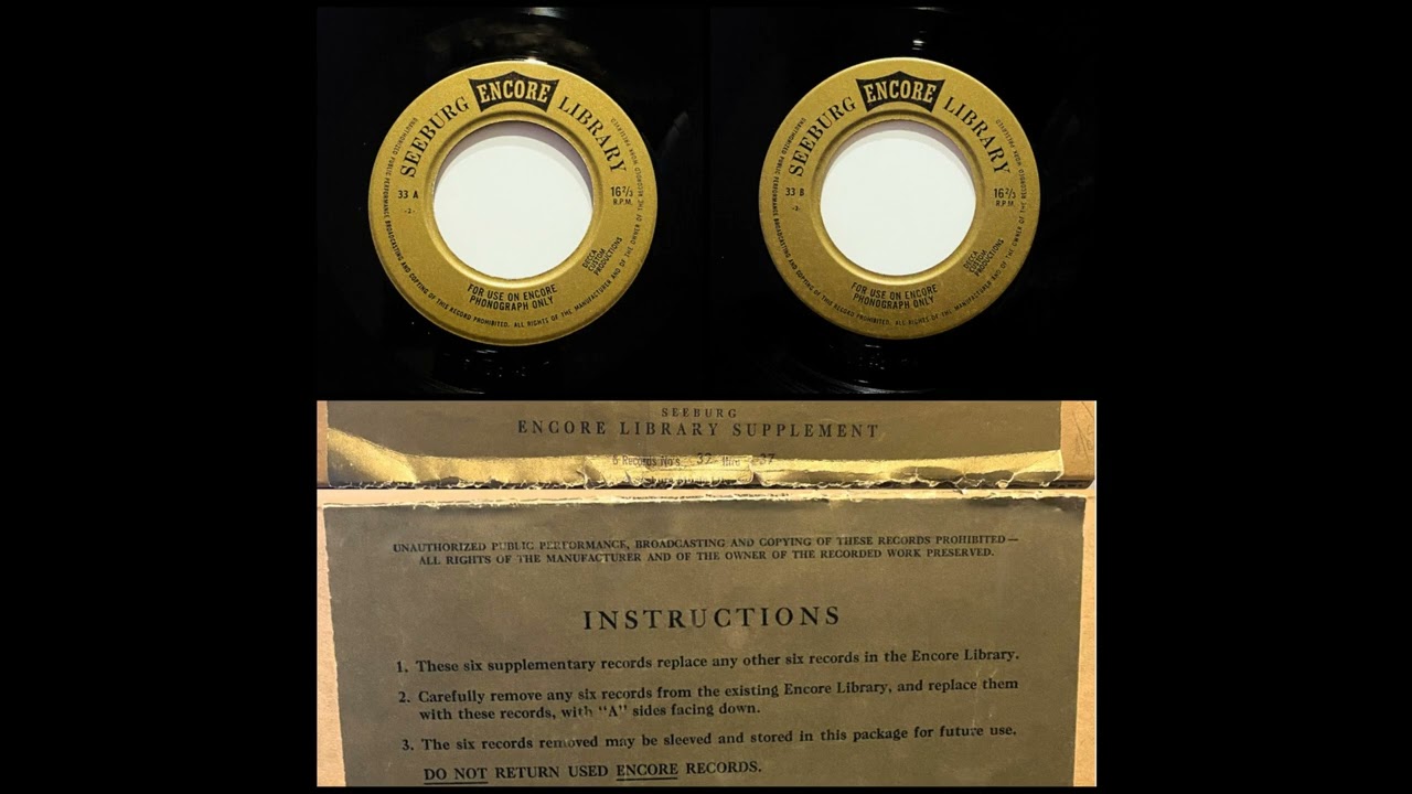 Seeburg 1000- Encore 33 (Supp. Pack 2)- B11- In My Solitude- Arturo Somohano & Puerto Rico Philharmo