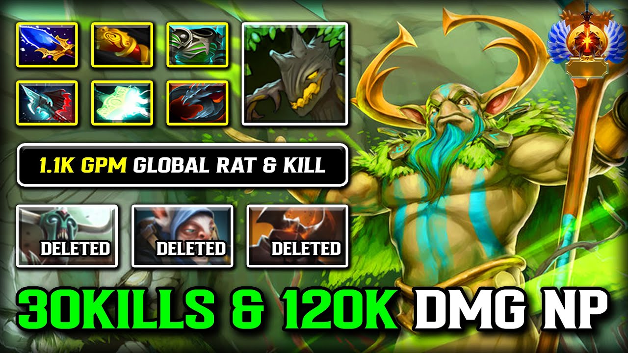 Что за хрень? 30 убийств и 120 тыс. урона. Кэрри Nature Prophet | 1,1 тыс. GPM Rat & Kill Machine...