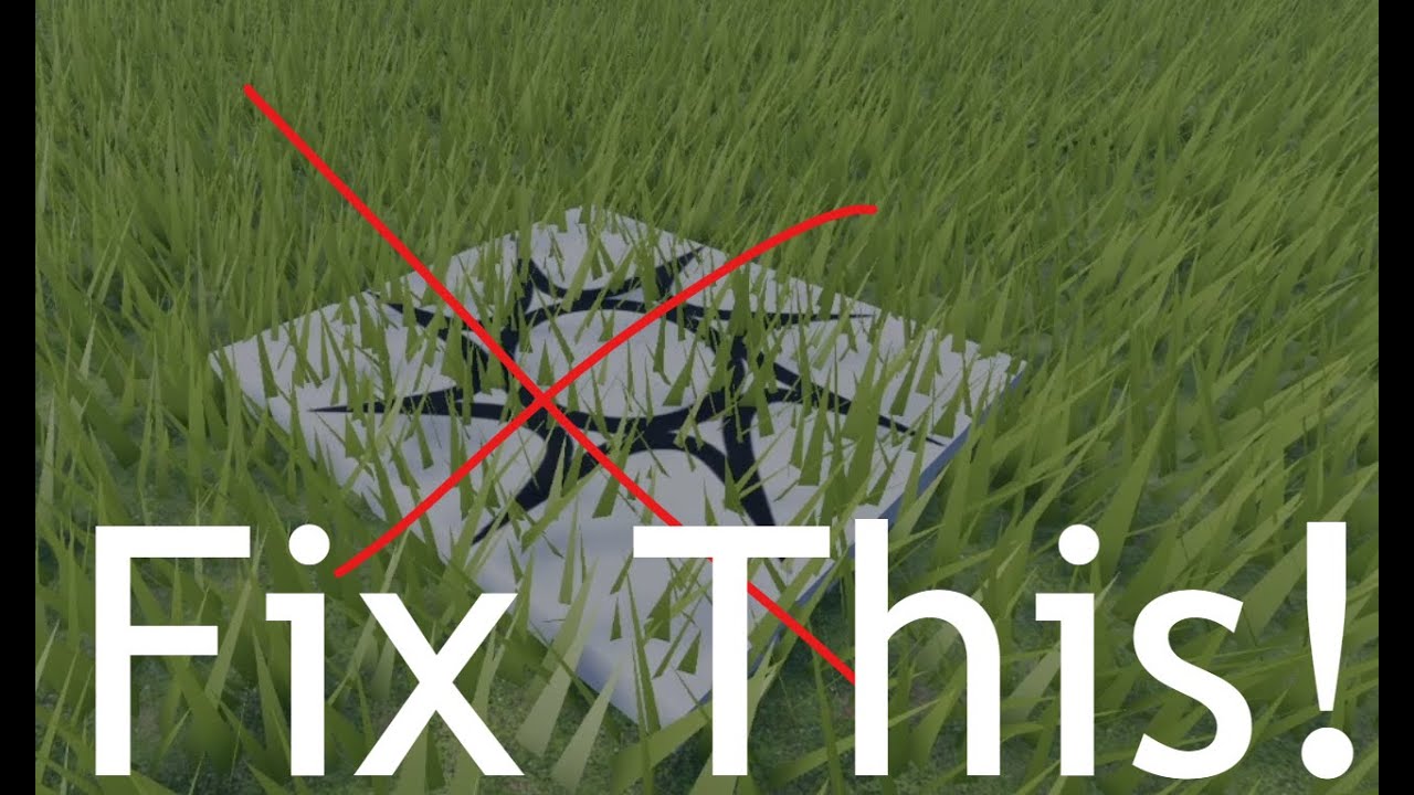 How To Remove Grass From Parts/Models
