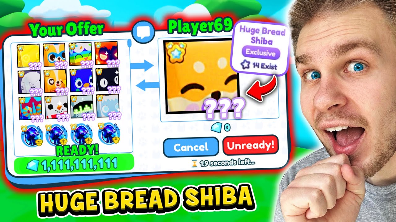 Wydałem 🤑 *1200 ZŁ* na ROBUX ⚠️ by KUPIĆ ✅ NOWY (HUGE PET) 🚫 *HUGE BREAD SHIBA* w PET SIMULATOR X!