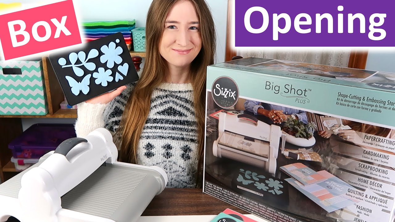 Sizzix Big Shot Plus Starter Kit ❤️ Manual Die Cutting & Embossing Machine 💕😊 Box Opening & Demo