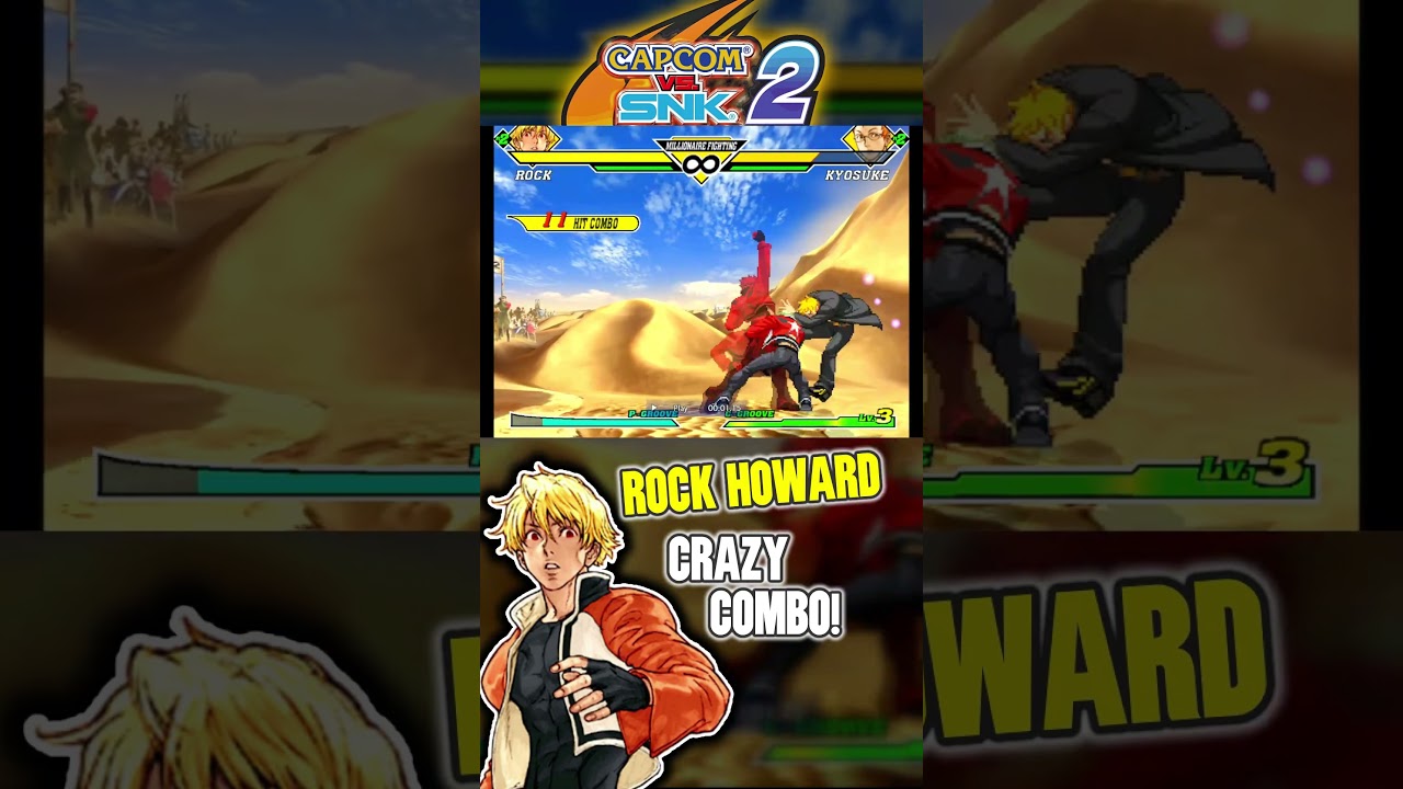 [Capcom vs SNK 2] Rock Howard Combo!
