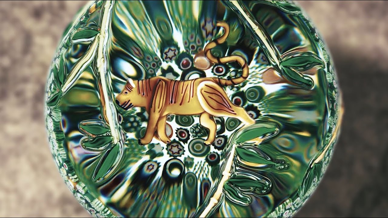 The Tiger paperweight by Saint-Louis