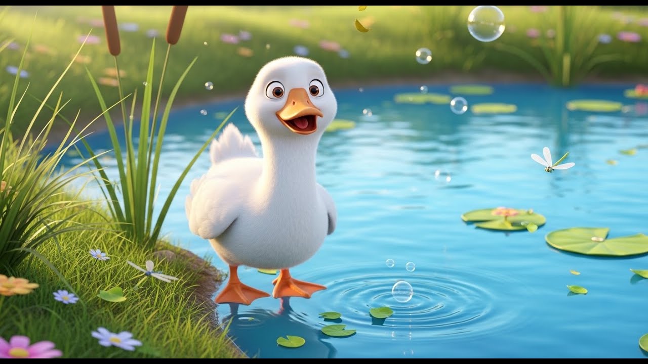 Goosey Gander’s Giggle Pond | Funny Animal Rhyme for Kids | Nursery Rhymes & Songs for Children