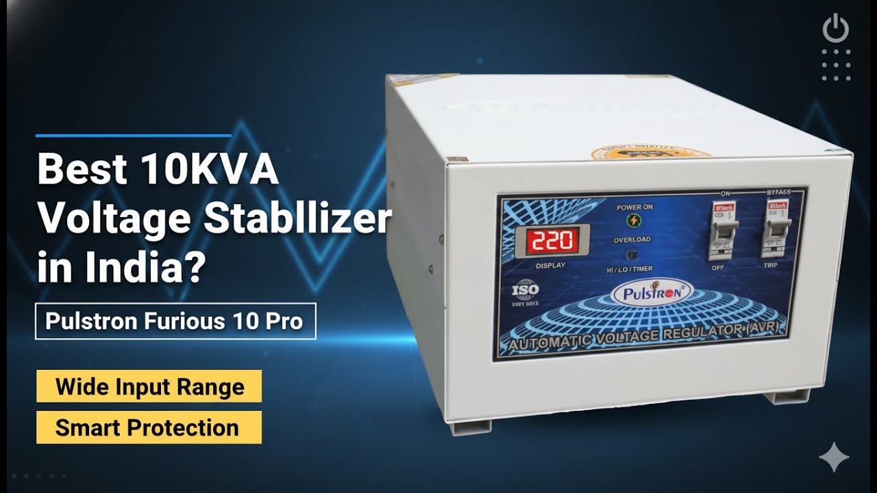Best 10KVA Voltage Stabilizer in India? | Pulstron Furious 10 Pro| Wide Input Range Smart Protection