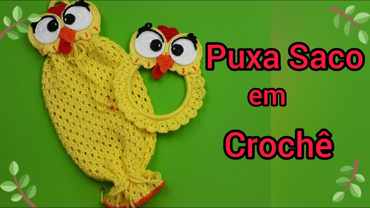 PUXA SACO EM CROCHÊ - GALINHA PINTADINHA / passo a passo