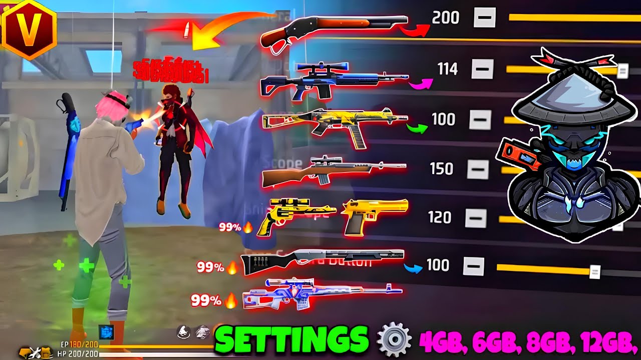 Free Fire Max Auto Headshot Trick 2025 Sensitivity ⚙️ 2gb, 3gb, 4gb Ram Headshot Sensitivity Setting