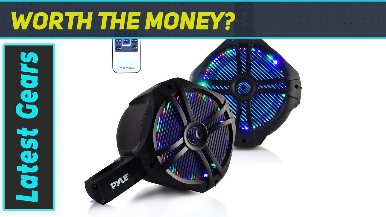Pyle PLMRWB85LEB Waterproof Marine Wakeboard Tower Speakers: Elevate Your Boat Audio
