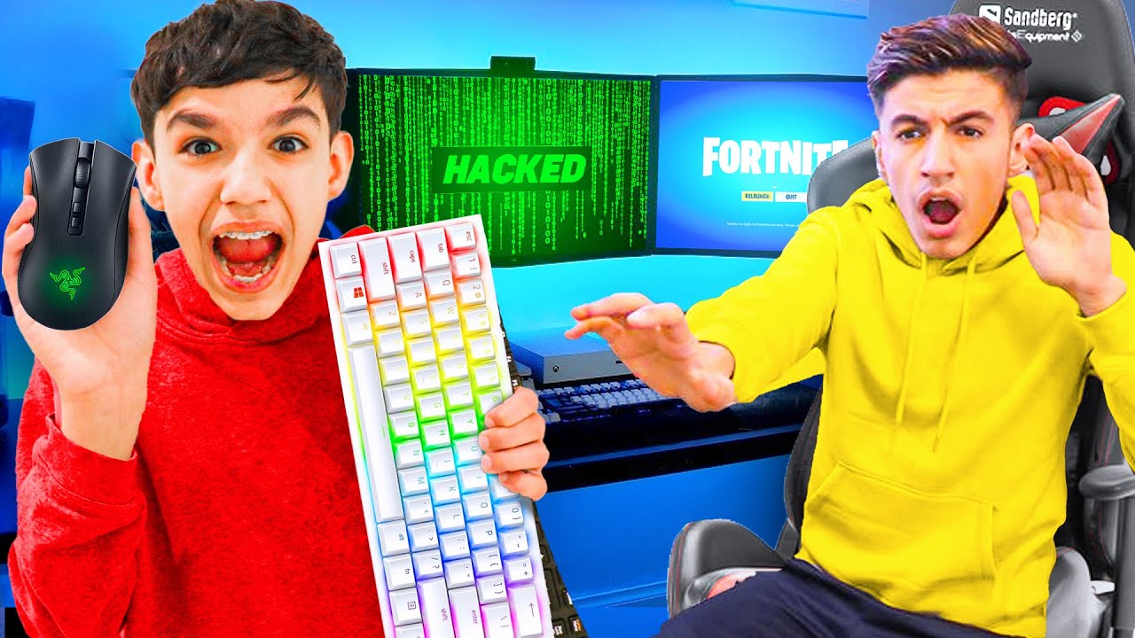 Wireless Keyboard & Mouse Prank On My Brother While He Plays Fortnite!