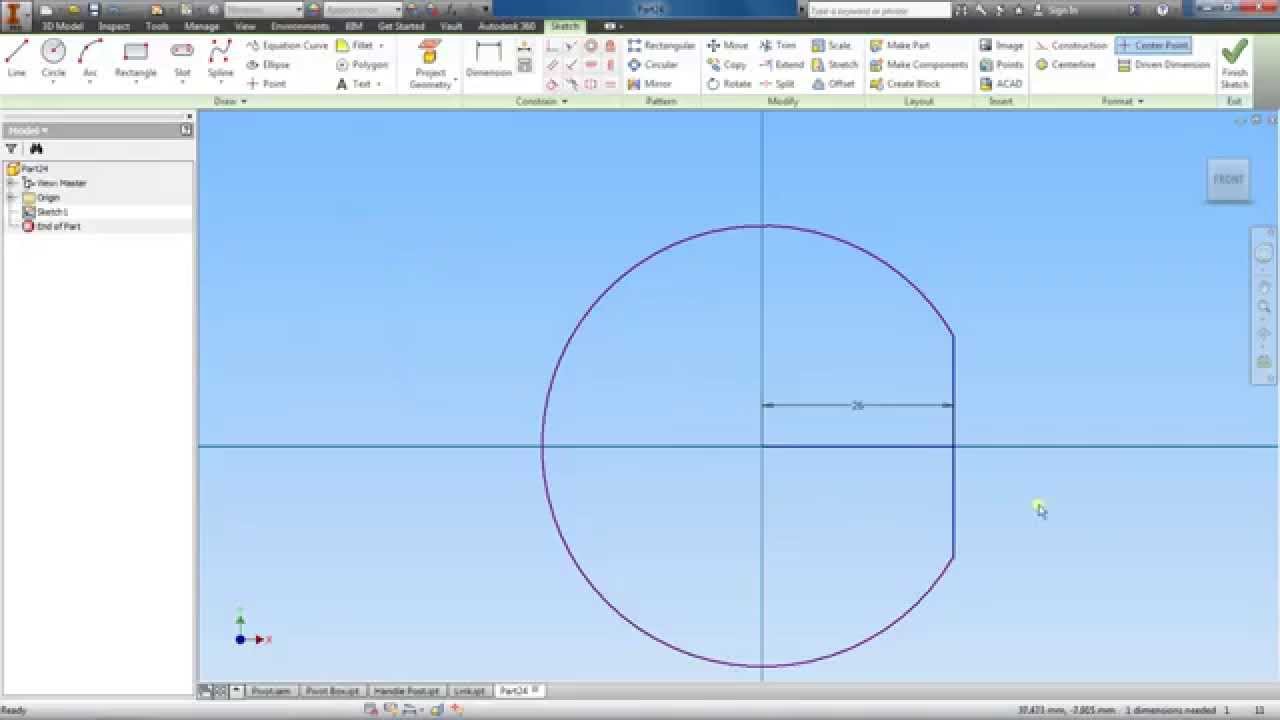 9. Sketch and Revolving the Handle