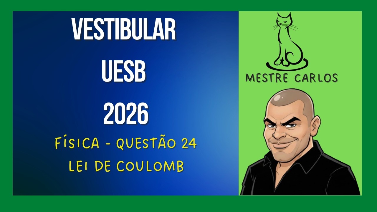Vestibular UESB 2026 - Física Questão 24 | Lei de Coumlomb
