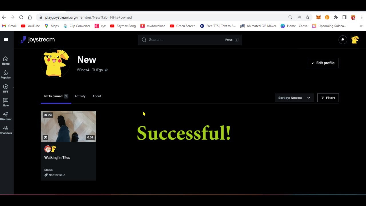 How to Buy an NFT (Joystream Blockchain)