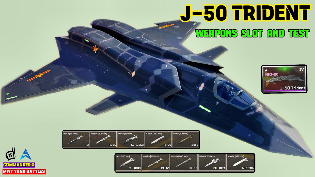 J-50 Trident Weapons SLOT & Damage Test | MWT tank battles 