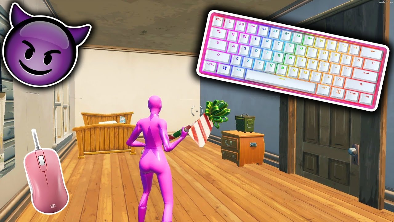 [10 HOUR] ASMR😴 HyperX Alloy Origins 60 Chill 🤩 Keyboard Sounds Fortnite Gameplay Chill To Sleep