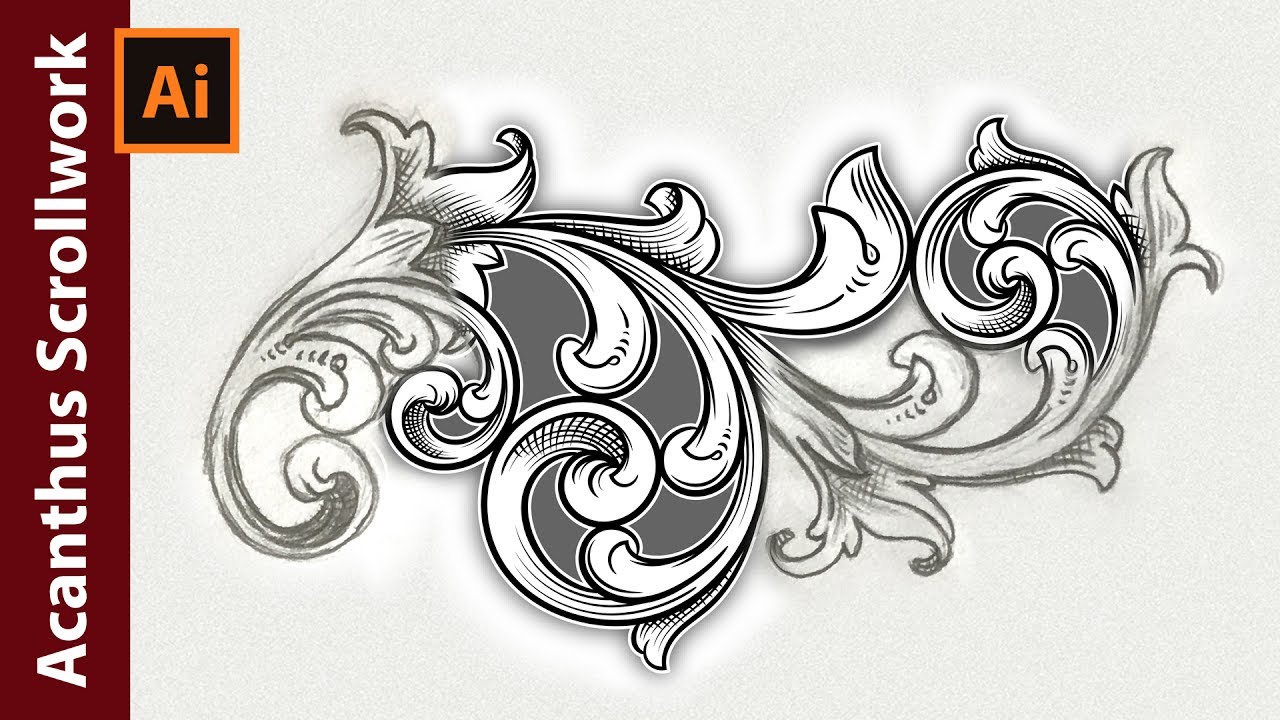 How to Vectorize an Acanthus Scrollwork Sketch in Adobe Illustrator