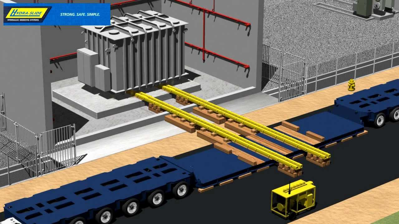 Transformer Installation with the Hydra-Slide Heavy-Duty Skid System