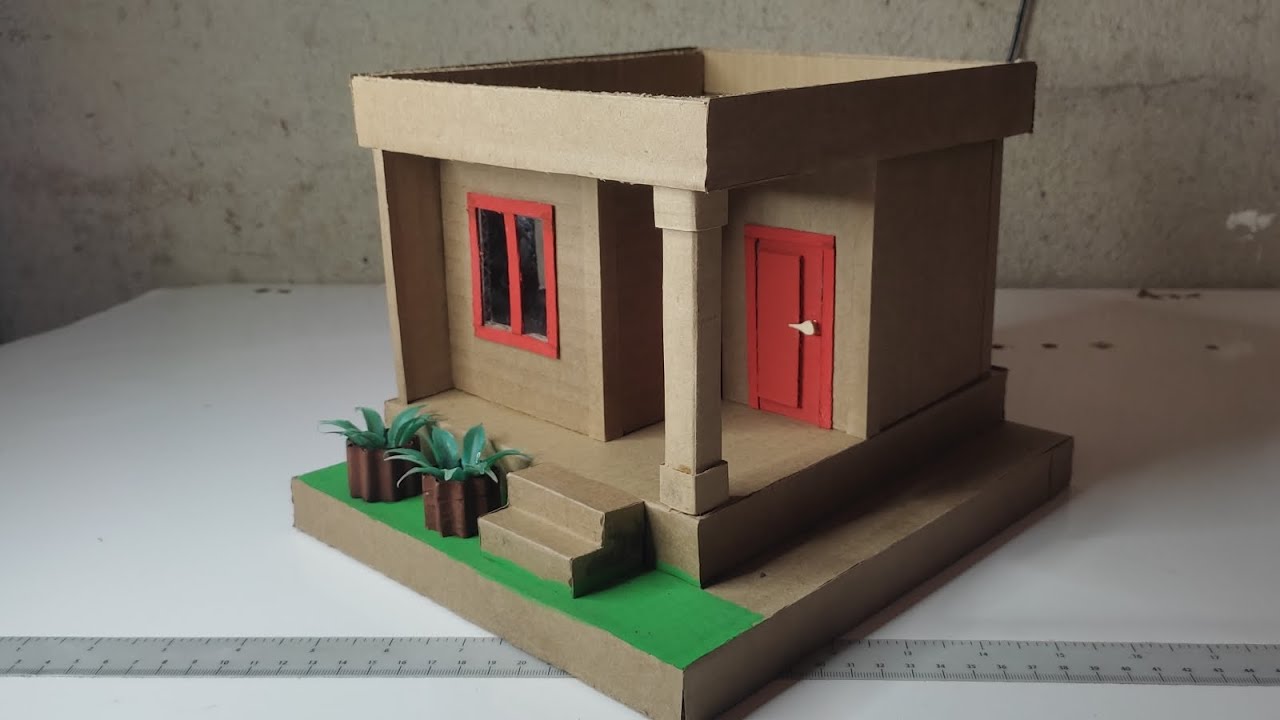  Mini Casinha com papelão. | #Artesanatos com papelão @tudosobreartes-k3s 