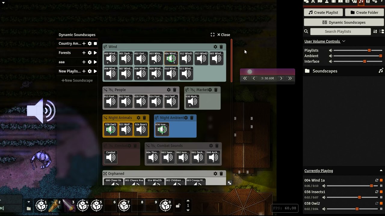 Dynamic Soundscape Demo - Foundry VTT