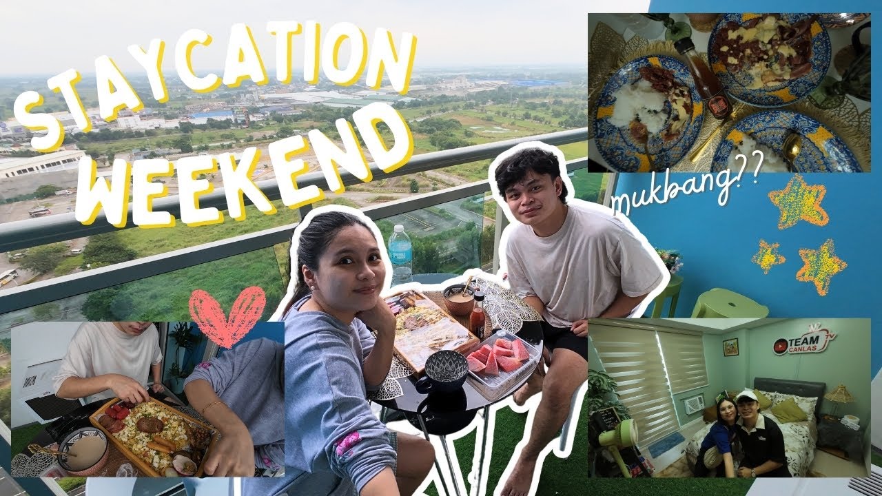 Staycation weekend | Stayed at AzureNorth | Mukbang with Namprik | Cooking vlog