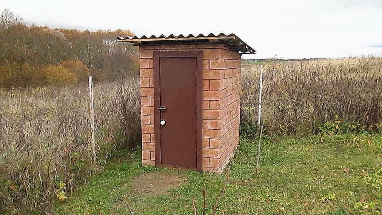 Уличный бюджетный  туалет из блоков своими руками