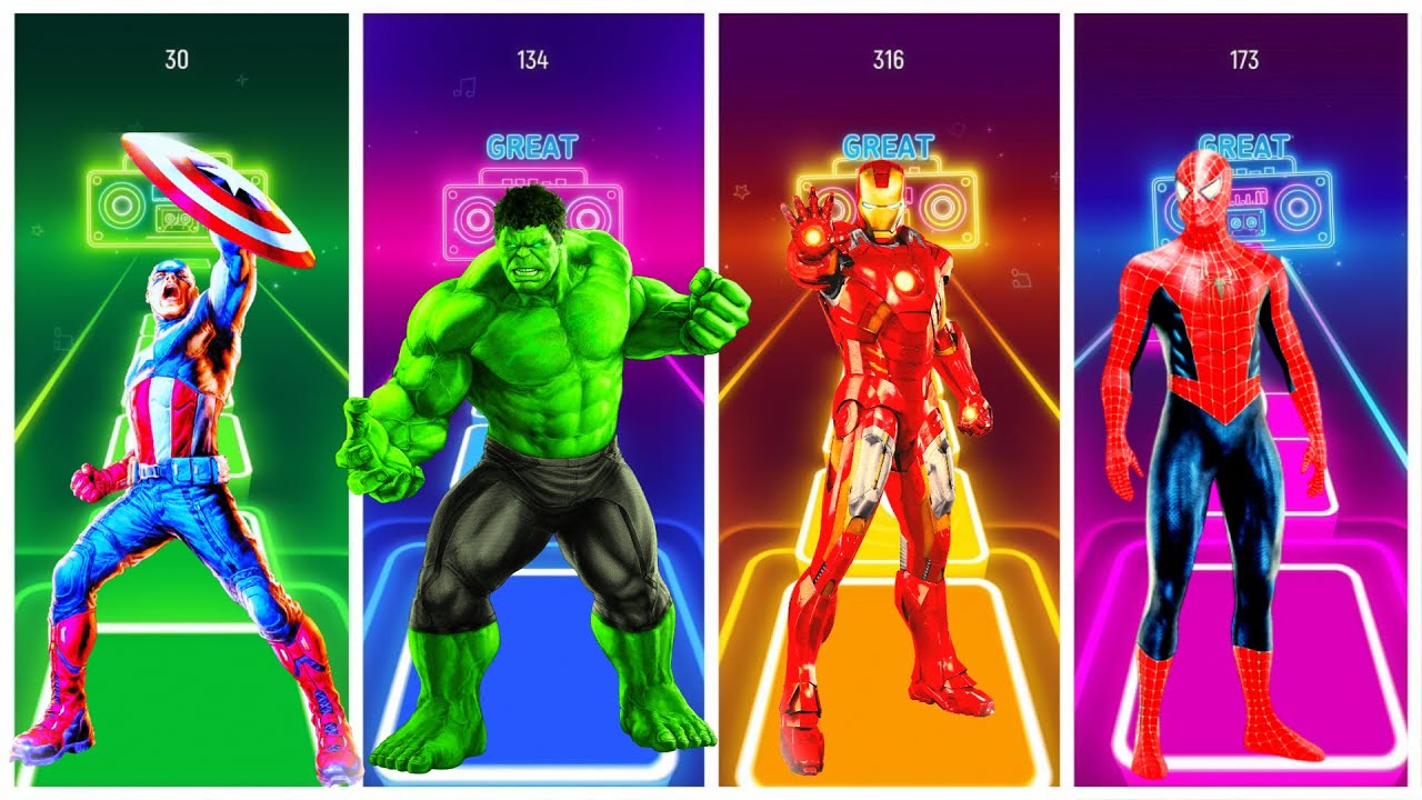Avangers capitan america halk iron man spiderman