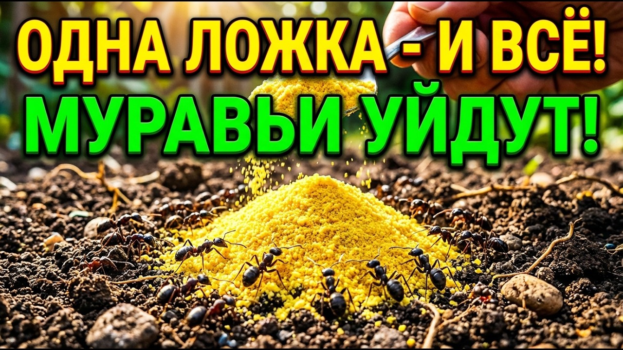 МУРАВЬИ ПРОПАДАЮТ ЗА ОДНУ НОЧЬ! 🐜 Один обычный кухонный порошок — и целый муравейник исчезнет!
