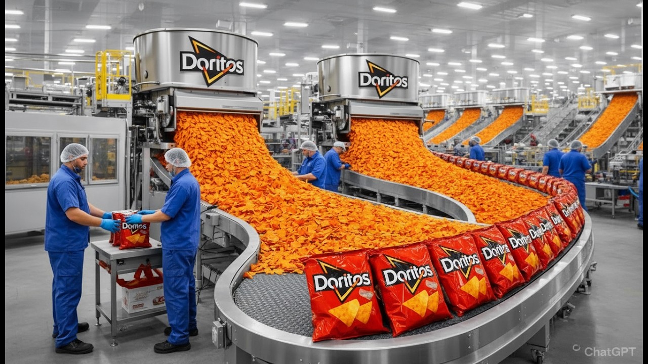 nside a Mega Doritos Factory | How Millions of Chips Are Produced Every Day! (Full Process)