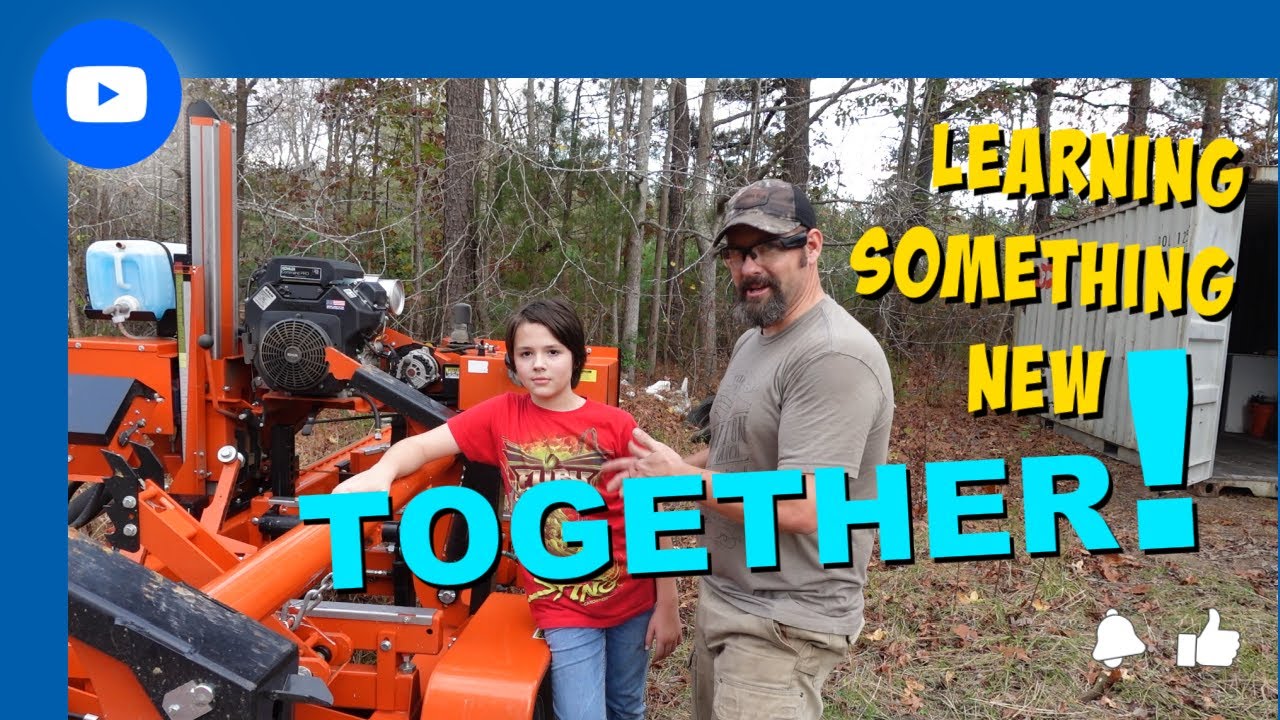 First Cut on the #Woodmizer #Sawmill at the #Abandoned Property Project