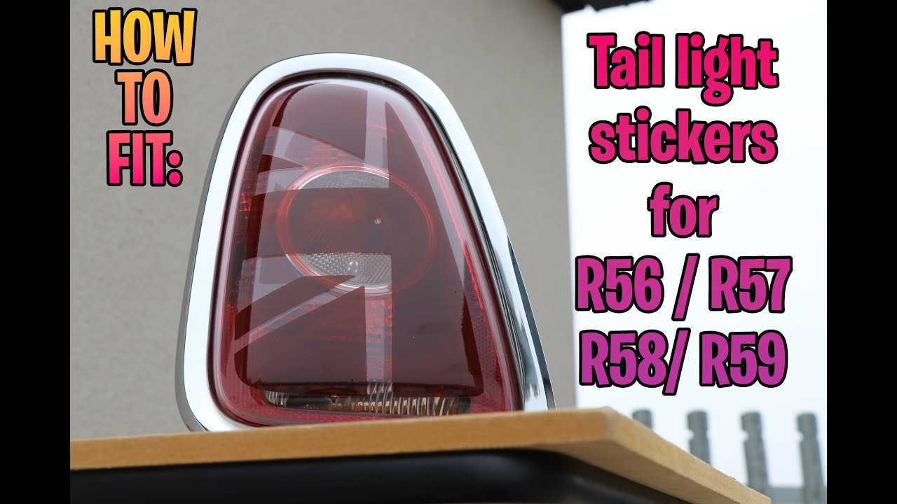 How To Fit: Joy Box MINI R56 / R57 / R58 / R59 / F55 / F56 / F57 Union Jack Rear Tail Light Stickers