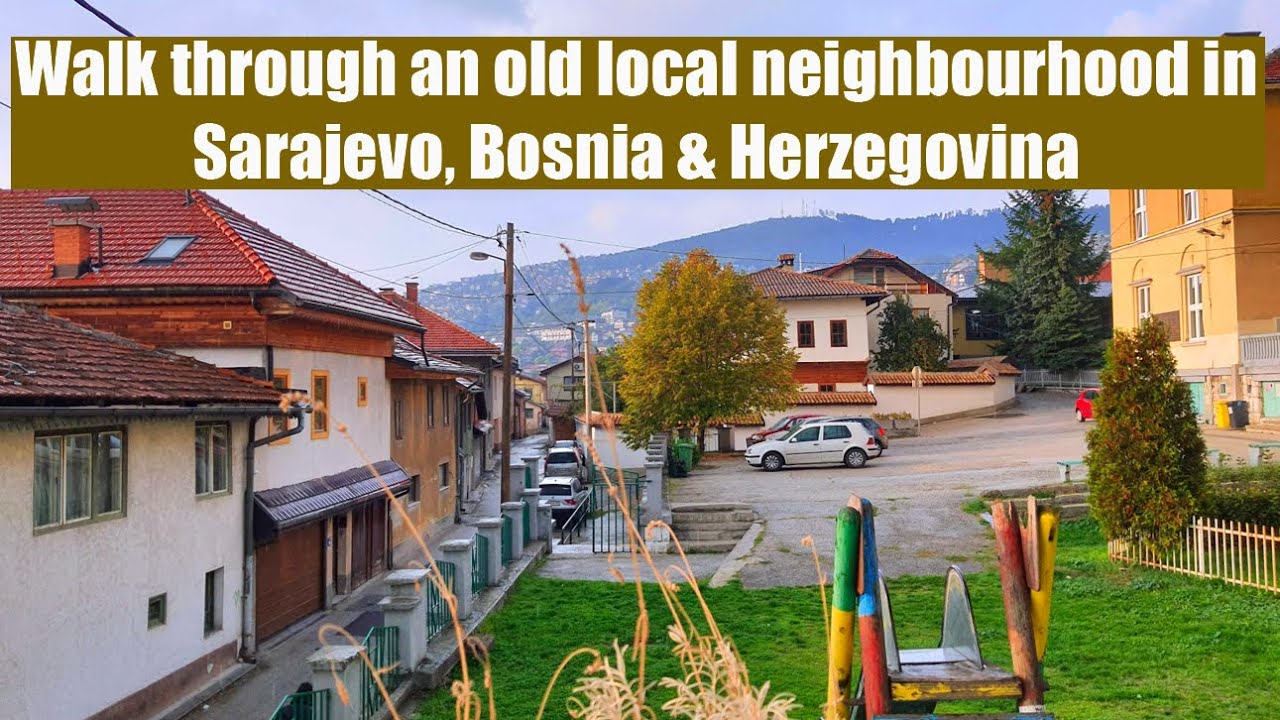 🇧🇦 Walking through an old local neighbourhood in Sarajevo, Bosnia & Herzegovina