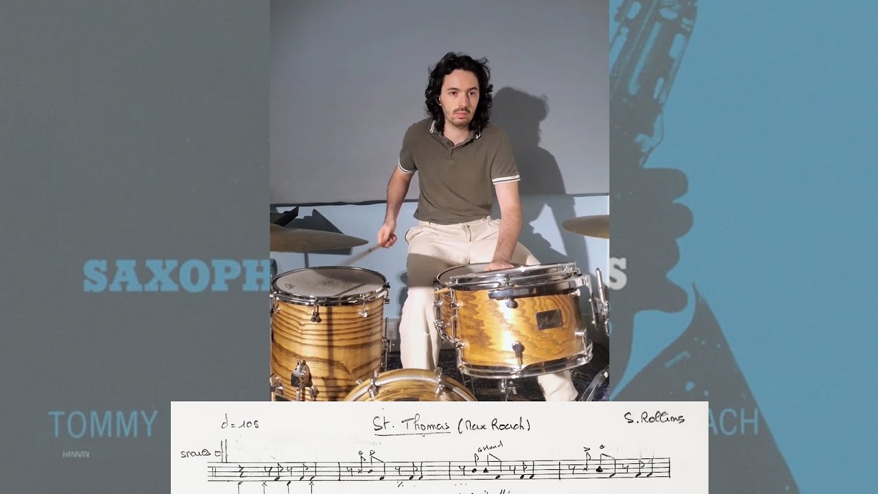 Max Roach drum cover #3 / St. Thomas - Saxophone Colossus (Sonny Rollins, 1956)