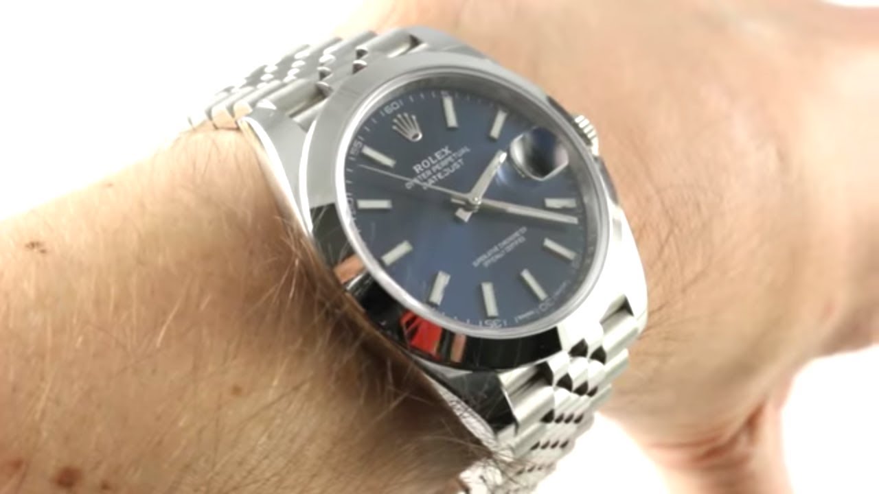 Обзор роскошных часов Rolex Datejust 41 (синий циферблат/юбилейный) 126300
