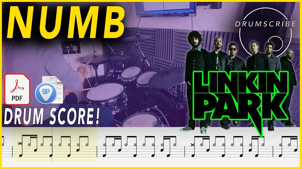 Numb - Linkin Park | DRUM SCORE Sheet Music | #242 DRUMSCRIBE