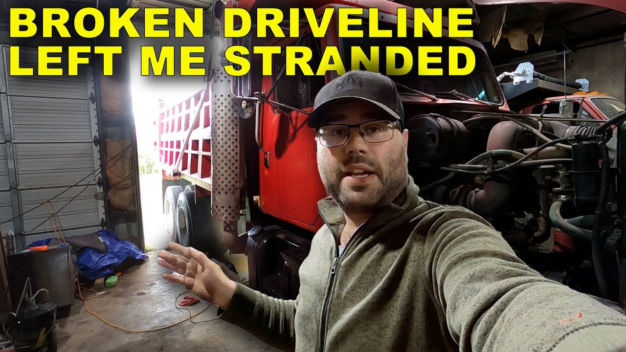 Driveline Removal and U-Joint Replacement on International Tandem Dump Truck