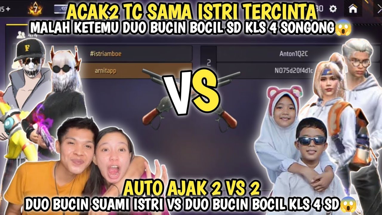 ACAK2 TC BARENG ISTRI MALAH KETEMU DUO BUCIN BOCIL SD KELAS 4 SONGONG!! AUTO AJAK 2 VS 2😱