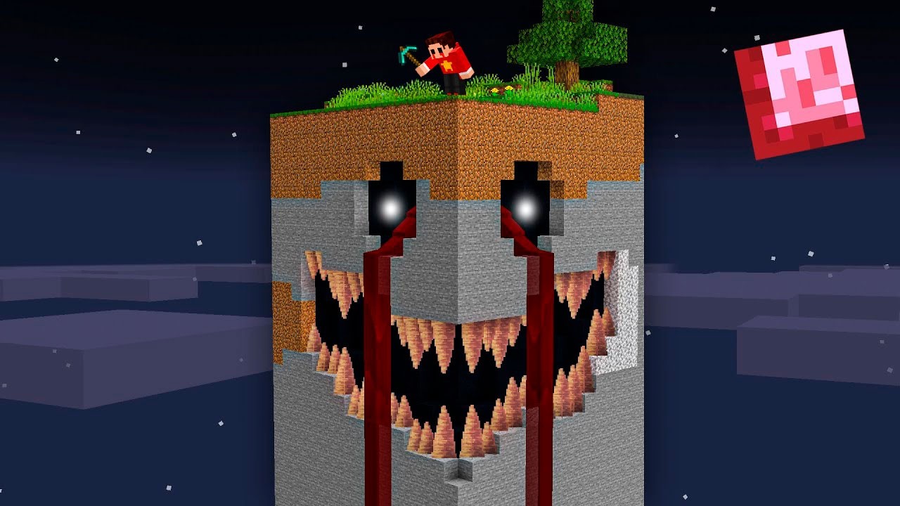Sobrevivi em UM CHUNK Assustador no Minecraft