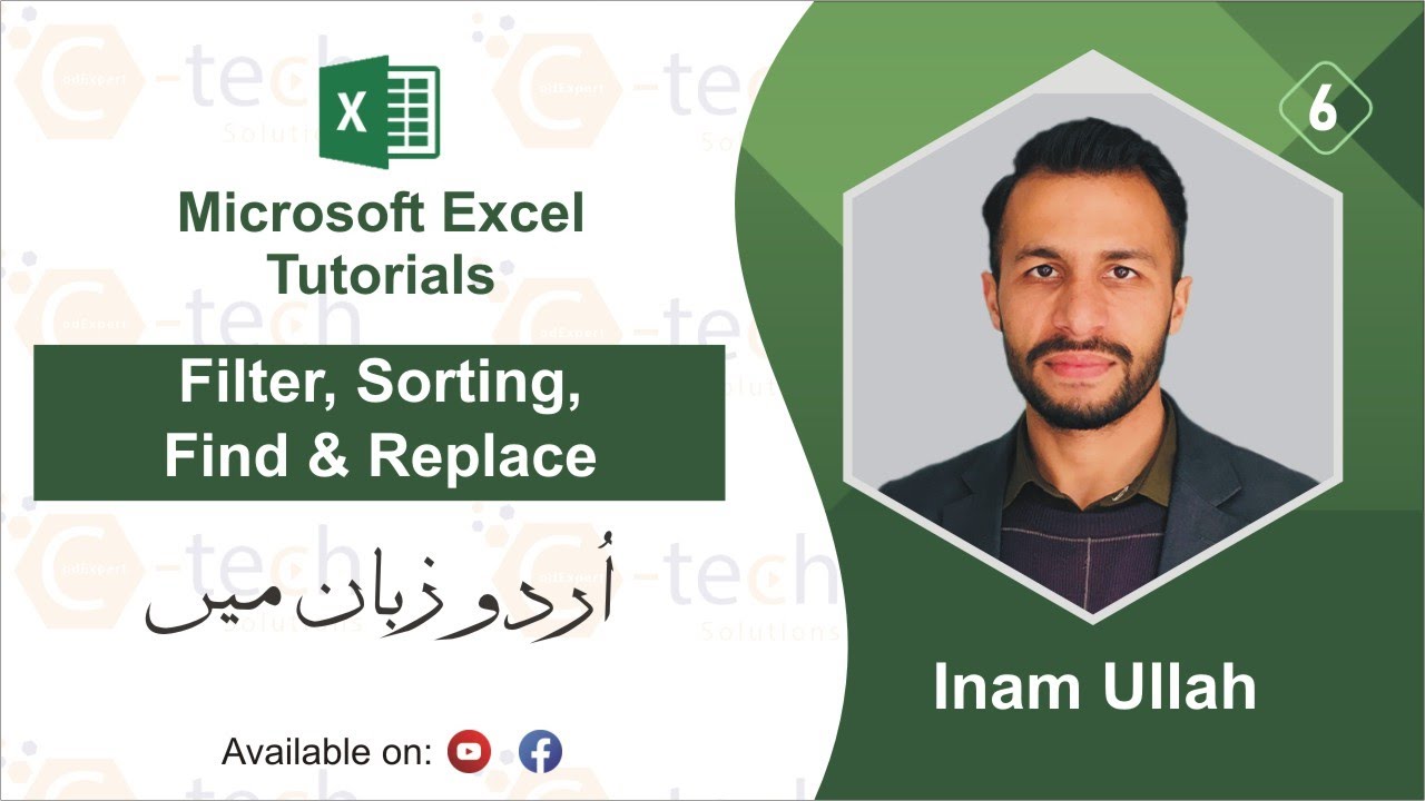 06-What is Filter, Sorting, Find and Replace in Microsoft Excel|CodExpert Tech Solutions| Inam Ullah