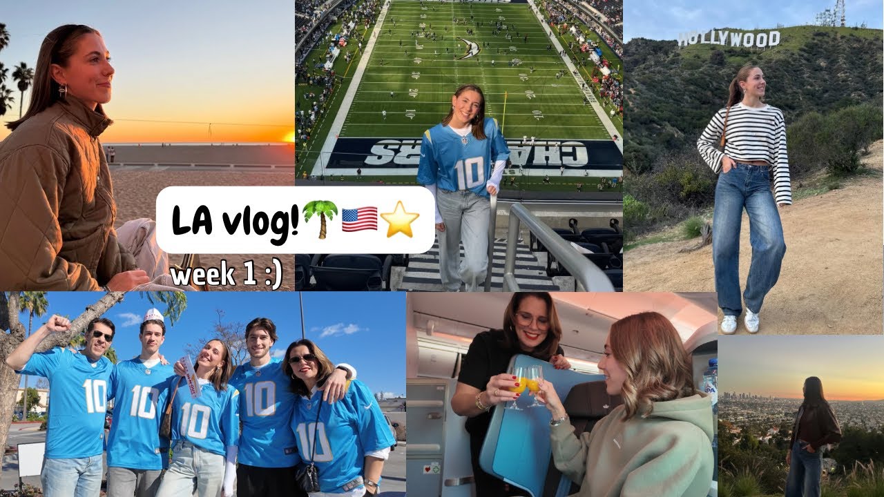 LA vlog #1! Business class✈️, kerst🎄, NFL game🏈, shoppen🛍 & Crumbl testen🍪