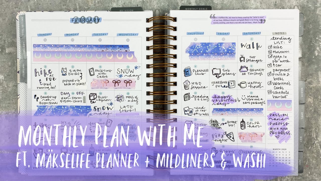 MONTHLY PLAN WITH ME | ft. the m&auml;ksēlife planner | tattooed teacher plans