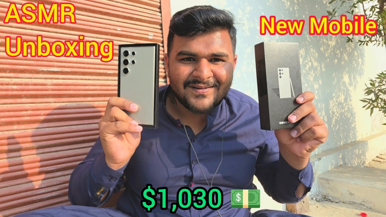 ASMR-распаковка моего нового мобильного телефона Samsung S24 Ultra за 1030 долларов.